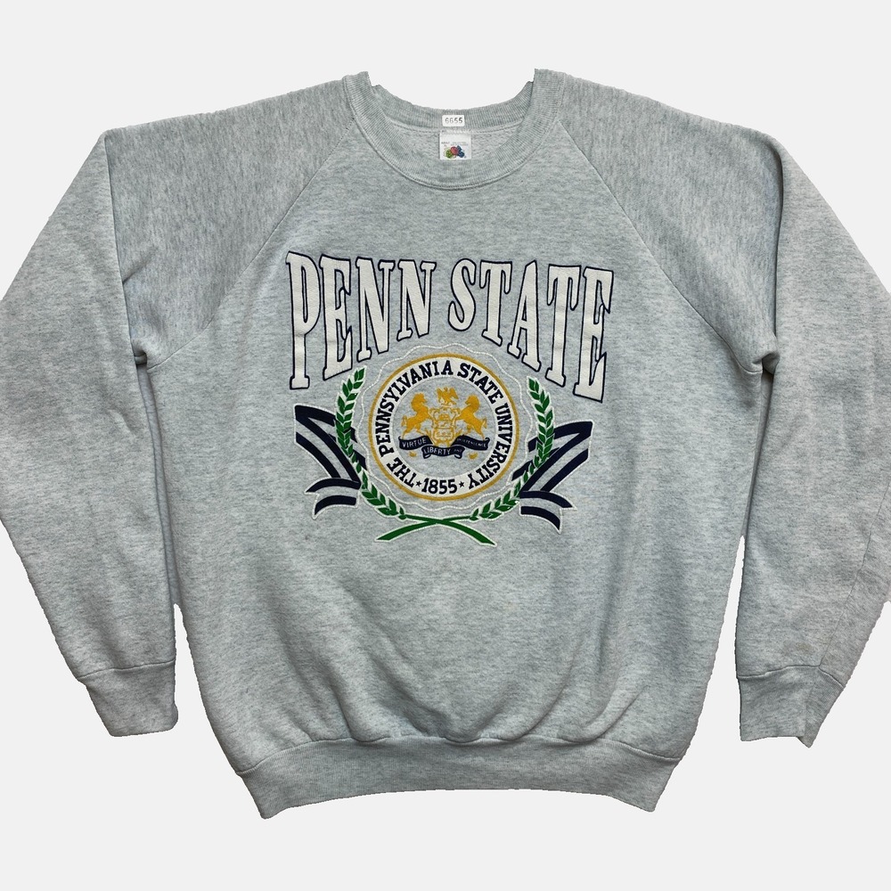 Vintage Penn State University Sweatshirt Mens XL Gray Crest Logo Pullover